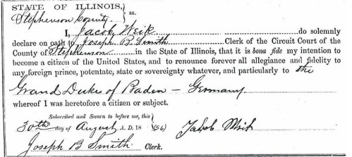 jacob weik oath to america