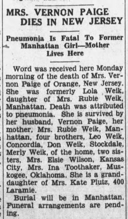 lola mae weik paige death