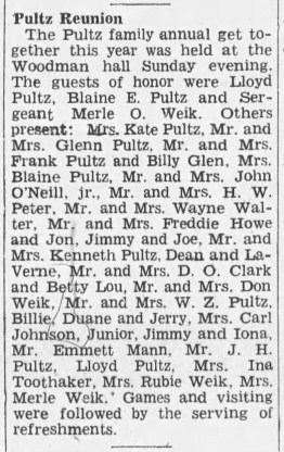 1943 Pultz Reunion